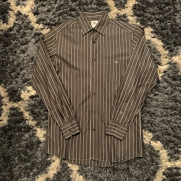 Men’s Lacoste Regular Fit Striped Shirt - Picture 2 of 3